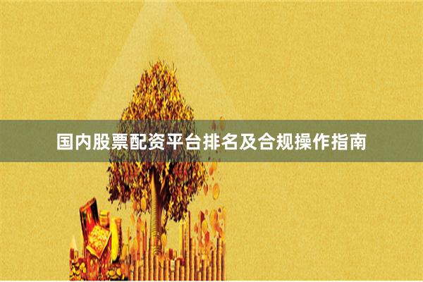 国内股票配资平台排名及合规操作指南